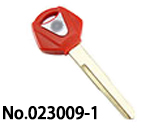 雅马哈摩托车芯片钥匙（红色左槽长匙胚）