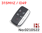 路虎极光汽车五键智能遥控匙边条带字母（315频率ID49芯片）
